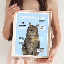 Ladda upp bild till gallerivisning, Personalisiertes Haustier Cover Poster - Katzenmagazin mit Foto deiner Katze/ Kater
