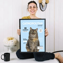 Ladda upp bild till gallerivisning, Personalisiertes Haustier Cover Poster - Katzenmagazin mit Foto deiner Katze/ Kater
