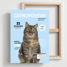 Ladda upp bild till gallerivisning, Personalisiertes Haustier Cover Poster - Katzenmagazin mit Foto deiner Katze/ Kater
