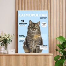 Ladda upp bild till gallerivisning, Personalisiertes Haustier Cover Poster - Katzenmagazin mit Foto deiner Katze/ Kater
