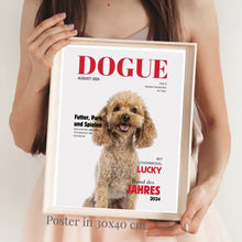 Ladda upp bild till gallerivisning, Personalisiertes Haustier Poster - Hundemagazin mit Foto deines Haustiers
