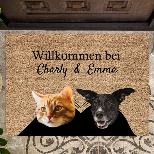 Deine Haustiere als Foto-Fußmatte personalisiert (1-4 Fotos)