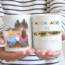 Ladda upp bild till gallerivisning, Kacktage in Glitzer tunken - Personalisierte Tasse Freundinnen &amp; Kolleginnen (2-4 Personen)
