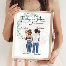 Ladda upp bild till gallerivisning, Meine kleine Familie - Personalisiertes Poster (Eltern mit 1-4 Kindern, Babies)
