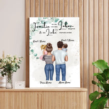 Ladda upp bild till gallerivisning, Meine kleine Familie - Personalisiertes Poster (Eltern mit 1-4 Kindern, Babies)
