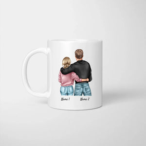 Scheiss auf Weihnachten, ich liebe dich mehr - Personalisierte Tasse für Paare