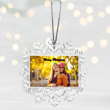 Ladda upp bild till gallerivisning, Personalisierte Freundinnen Christbaum-Schneeflocke - Eigenes Foto, Geschenk Freunde Weihnachten
