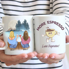 Ladda upp bild till gallerivisning, More espresso, less depresso - Personalisierte Tasse Freundinnen &amp; Kolleginnen (2-4 Personen)
