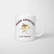 Ladda upp bild till gallerivisning, More espresso, less depresso - Personalisierte Tasse Freundinnen &amp; Kolleginnen (2-4 Personen)
