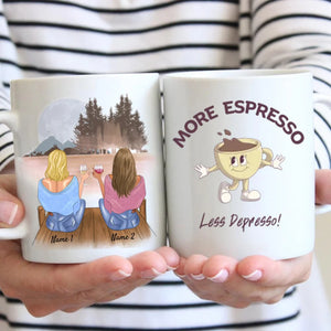 More espresso, less depresso - Gepersonaliseerde collega mok (2-4 personen)