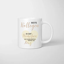 Ladda upp bild till gallerivisning, Beste Kollegen, manche Menschen passen perfekt ins Herz - Personalisierte Tasse Freundinnen &amp; Kolleginnen (2-4 Personen)
