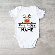 Ladda upp bild till gallerivisning, Merry Christmas Baby - Personalisierter Baby-Onesie/ Strampler zu Weihnachten, 100% Bio-Baumwolle
