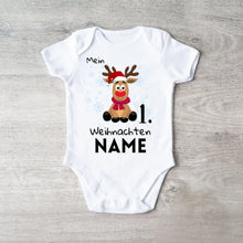 Ladda upp bild till gallerivisning, Mein 1. Weihnachten - Personalisierter Baby-Onesie/ Strampler Weihnachtsgeschenk, 100% Bio-Baumwolle
