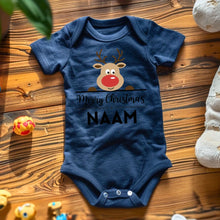 Ladda upp bild till gallerivisning, Merry Christmas Baby - Gepersonaliseerde baby onesie/ romper voor Kerstmis, 100% biologisch katoen
