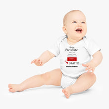 Ladda upp bild till gallerivisning, Baby Preisliste, Windeln wechseln gratis - Personalisierter Baby-Onesie/ Strampler, witziges Weihnachtsgeschenk, 100% Bio-Baumwolle
