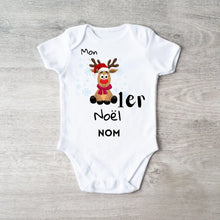 Ladda upp bild till gallerivisning, Mon 1er Noël - Onesie/dorsal bébé personnalisé pour Noël, 100% coton bio
