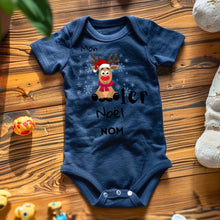 Ladda upp bild till gallerivisning, Mon 1er Noël - Onesie/dorsal bébé personnalisé pour Noël, 100% coton bio
