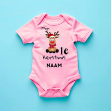 Ladda upp bild till gallerivisning, Mijn 1e Kerstmis - Gepersonaliseerde baby onesie/ romper voor Kerstmis, 100% biologisch katoen
