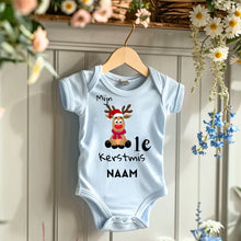 Ladda upp bild till gallerivisning, Mijn 1e Kerstmis - Gepersonaliseerde baby onesie/ romper voor Kerstmis, 100% biologisch katoen
