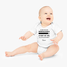 Ladda upp bild till gallerivisning, IK BEN AAN HET Downloaden - Gepersonaliseerde baby onesie/ romper voor Kerstmis, 100% biologisch katoen copy
