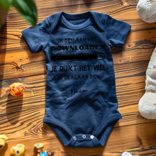 Ladda upp bild till gallerivisning, IK BEN AAN HET Downloaden - Gepersonaliseerde baby onesie/ romper voor Kerstmis, 100% biologisch katoen copy
