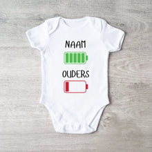 Ladda upp bild till gallerivisning, Ik: veel energie, ouders: weinig energie - Gepersonaliseerde baby onesie/ romper voor Kerstmis, 100% biologisch katoen
