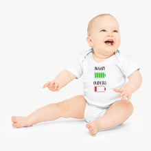 Ladda upp bild till gallerivisning, Ik: veel energie, ouders: weinig energie - Gepersonaliseerde baby onesie/ romper voor Kerstmis, 100% biologisch katoen
