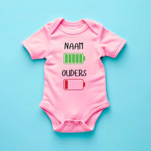 Ladda upp bild till gallerivisning, Ik: veel energie, ouders: weinig energie - Gepersonaliseerde baby onesie/ romper voor Kerstmis, 100% biologisch katoen
