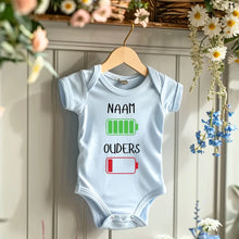 Ladda upp bild till gallerivisning, Ik: veel energie, ouders: weinig energie - Gepersonaliseerde baby onesie/ romper voor Kerstmis, 100% biologisch katoen
