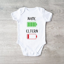 Ladda upp bild till gallerivisning, Ich: Viel Energie, Eltern: Wenig Energie - Personalisierter Baby-Onesie/ Strampler, 100% Bio-Baumwolle
