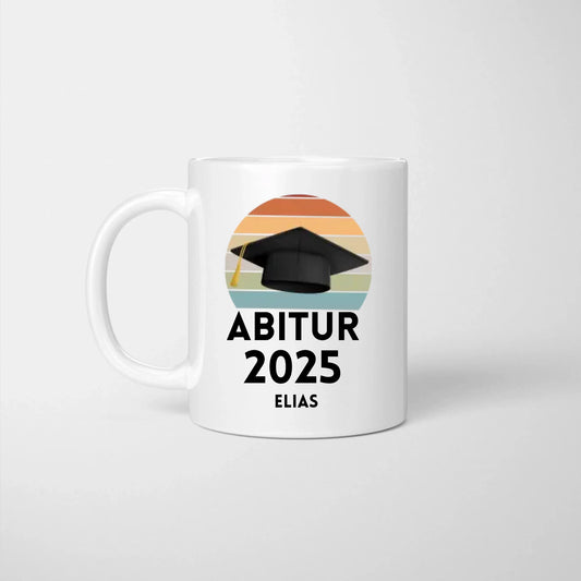 Glückwunsch Abschluss Tasse 2025 - Personalisierte Tasse Abitur, Studium, Bachelor, Master, Ausbildung, Realschule, Examen