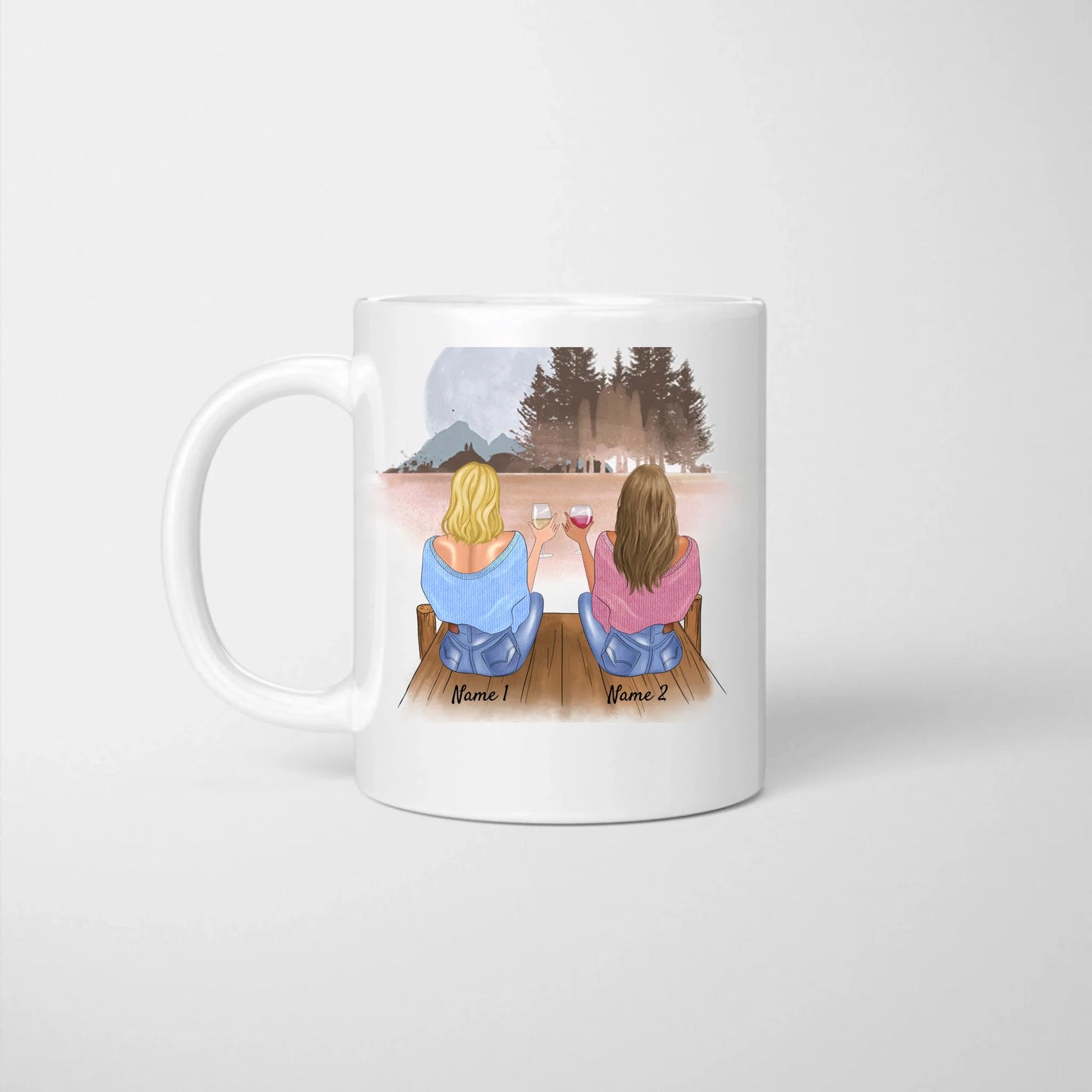 Mehr als nur eine Kollegin - Personalisierte Tasse (2-4 Personen) für Kolleginnen, Freundinnen, Büro, Abschied, Geburtstag