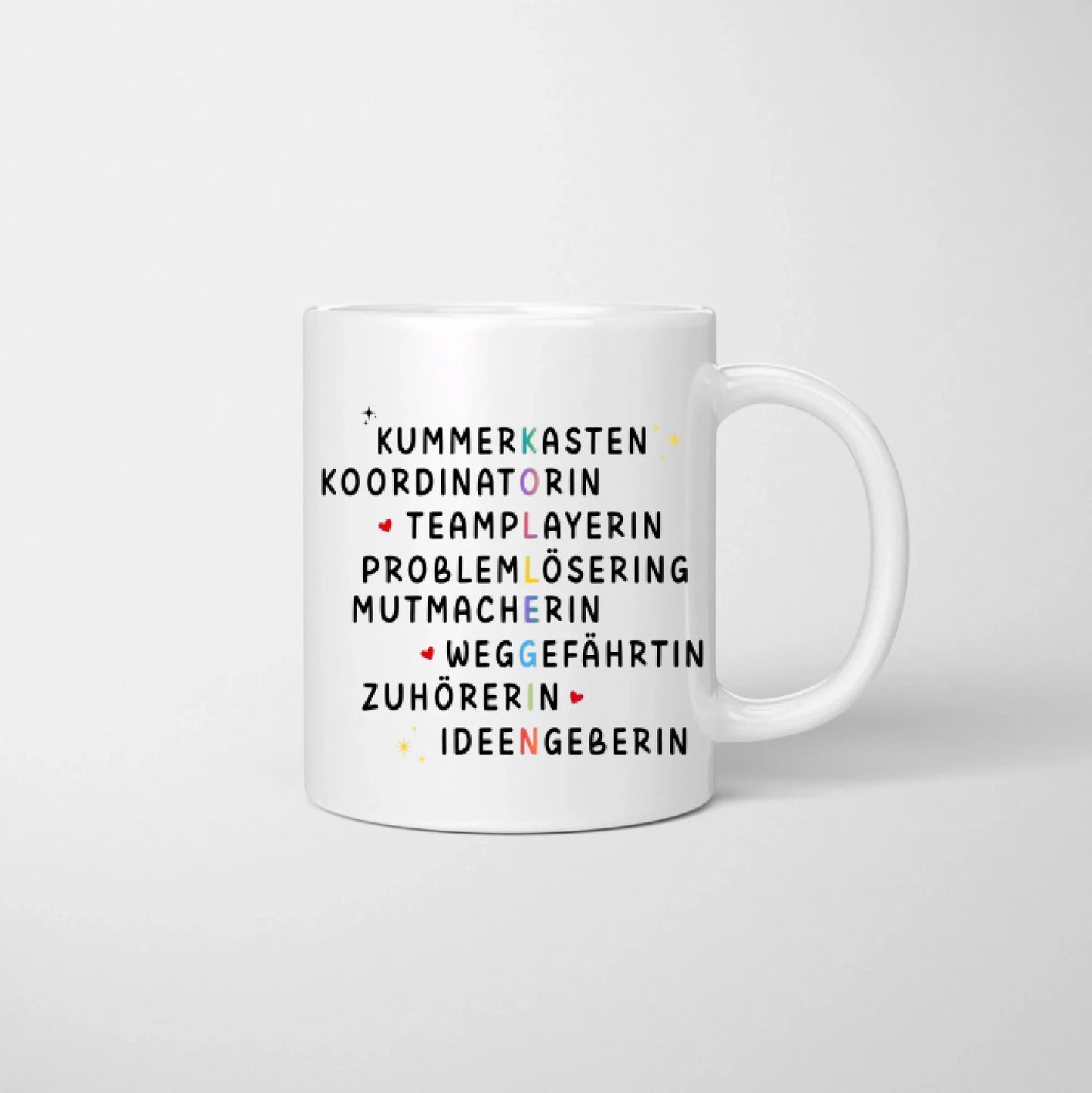 Mehr als nur eine Kollegin - Personalisierte Tasse (2-4 Personen) für Kolleginnen, Freundinnen, Büro, Abschied, Geburtstag