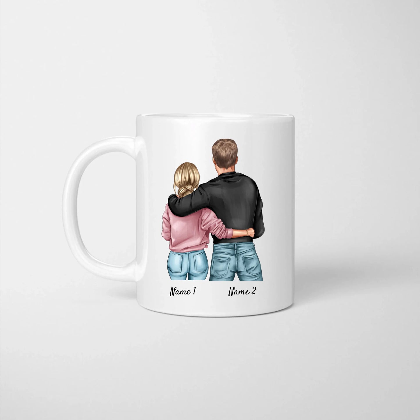 Ein Leben lang auf den Sack gehen - Personalisierte Valentinstags-Tasse für deinen Partner, Partnerin, Pärchen-Tasse