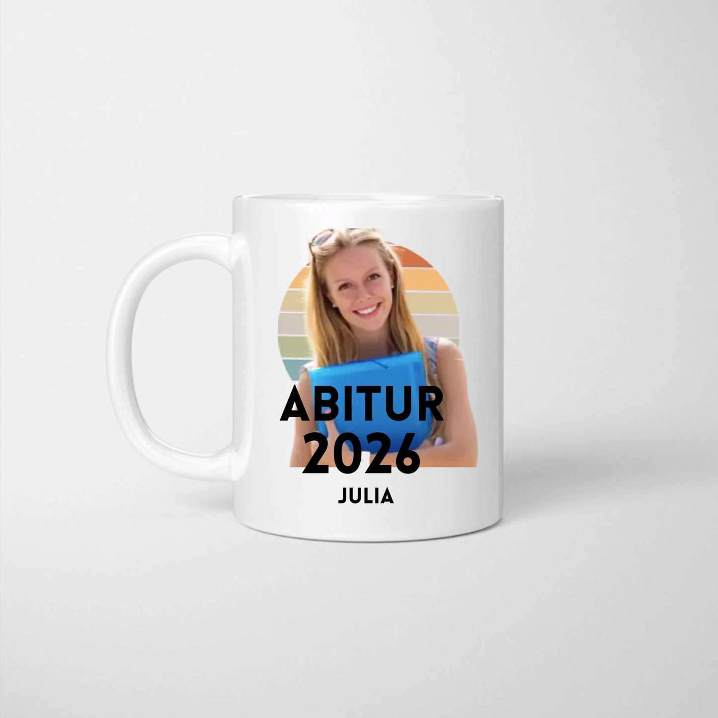 Abschluss Foto Tasse 2026 - Eigenes Bild hochladen, Personalisierte Tasse Abitur, Studium, Bachelor, Master, Ausbildung, Realschule, Examen