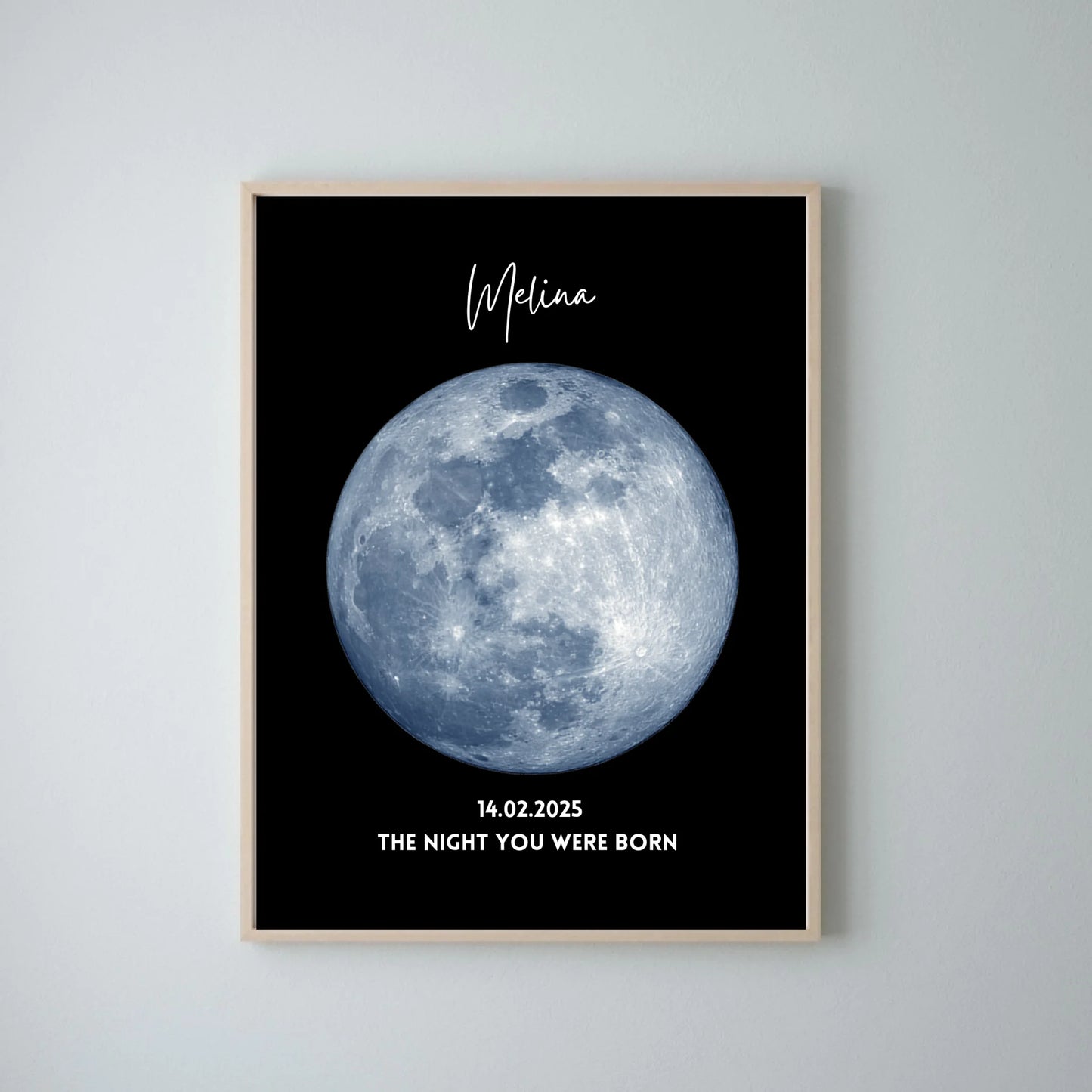 The night you were born - Personalisiertes Mondphasen Poster Geburtstag, Geburtsmond