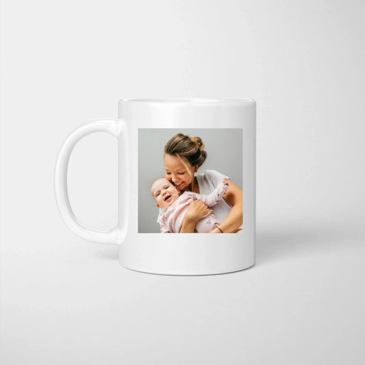 Tired moms club - Personalisierte Foto-Tasse für Mütter, zur Geburt