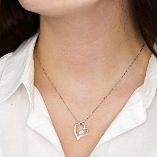 Forever Love - Halsband med hjärthänge och personligt kort