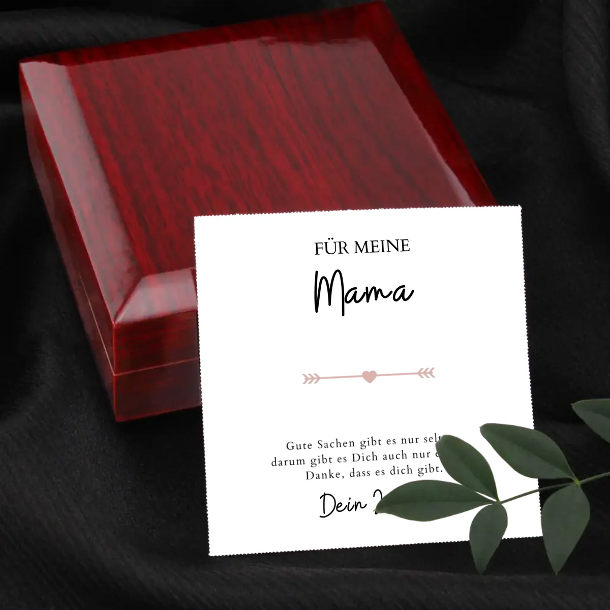 Forever Love "Till mamma" - Halsband med hjärthänge och personligt kort