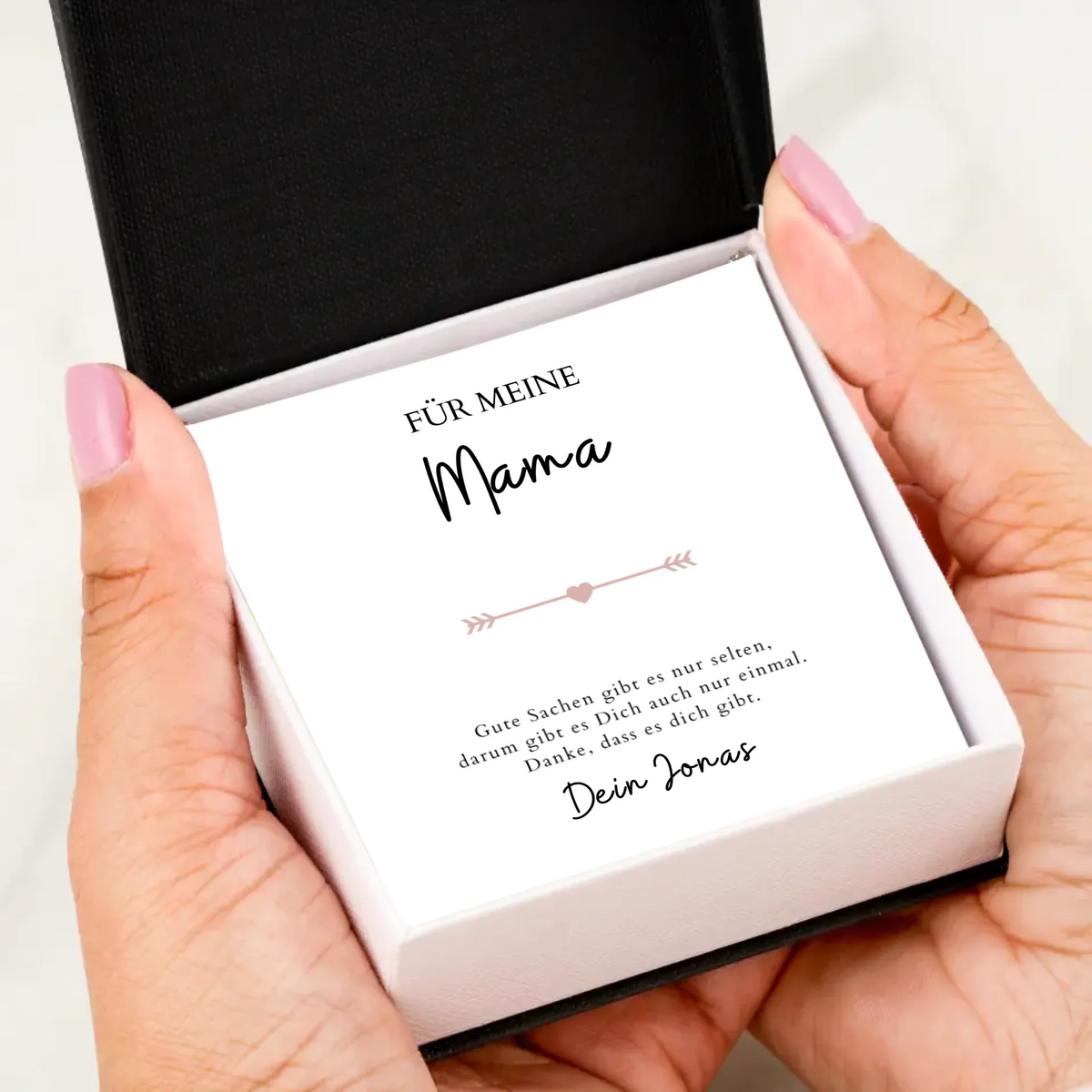 Forever Love "Till mamma" - Halsband med hjärthänge och personligt kort