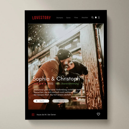 Affisch med omslag till Lovestory-serien - Personlig Netflix-filmaffisch