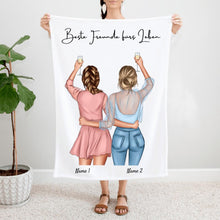 Ladda upp bild till gallerivisning, Bästa Flickvänner Cheers - Personaliserad Fleece-Täcke
