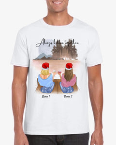 Julflickvänner med drink - personlig T-shirt