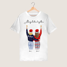 Ladda upp bild till gallerivisning, Weihnachten Freundinnen Cheers - Personalisiertes T-Shirt (2-3 Frauen)
