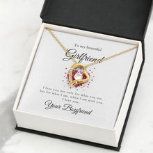 Ladda upp bild till gallerivisning, To my beautiful Girlfriend - Halskette mit Herzanhänger &amp; personalisierter Karte

