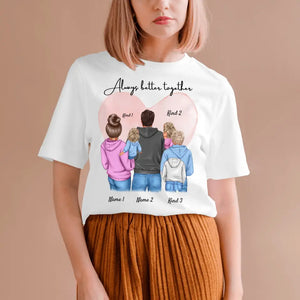 Mina favoritpersoner - Personlig T-shirt mamma, pappa, barn (100% bomull, unisex)