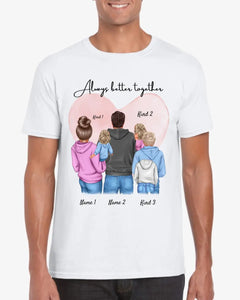 Mine yndlingsmennesker - personlig T-shirt til mor, far, børn (100 % bomuld, unisex)