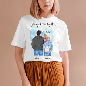 Bästa pappa, favoritperson - Personlig t-shirt med pappa & barn/tonåringar (100% bomull, unisex)
