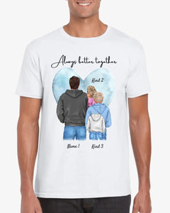 Bästa pappa, favoritperson - Personlig t-shirt med pappa & barn/tonåringar (100% bomull, unisex)
