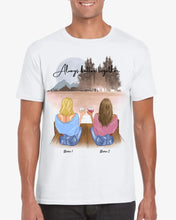 Indlæs billede til gallerivisning Bedste venner med drink - personlig T-shirt (100 % bomuld, unisex)
